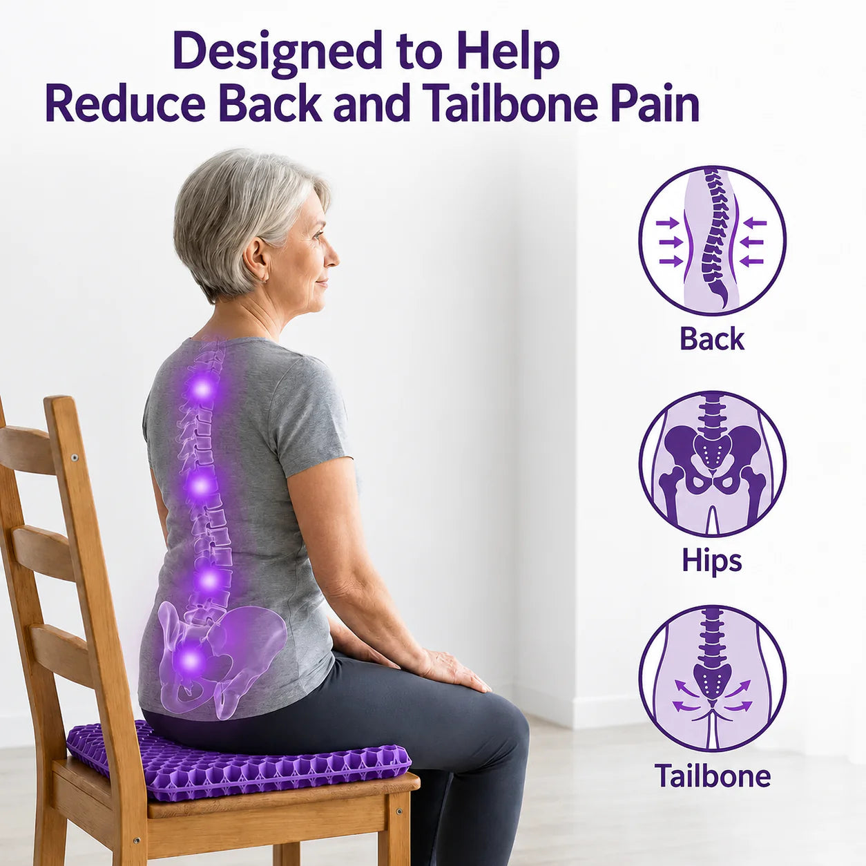 Gel Seat Cushion for All-Day Comfort – Enjoy Pain-Free Sitting