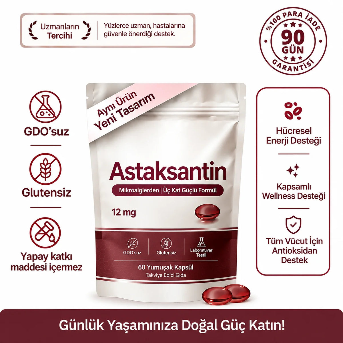 Astaksantin - Tüm Vücut Desteği ve Hücre Koruması İçin Doğanın En Güçlü Antioksidanı