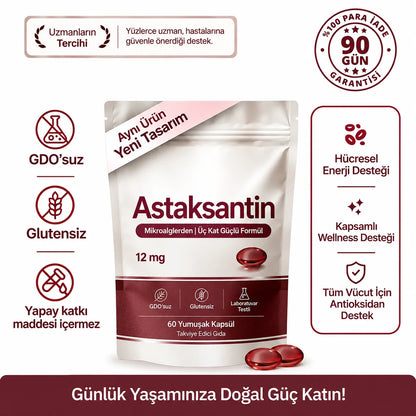 Astaksantin - Tüm Vücut Desteği ve Hücre Koruması İçin Doğanın En Güçlü Antioksidanı