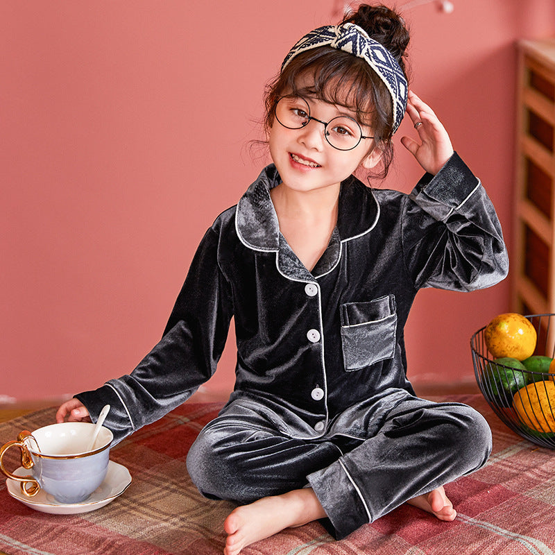 Gold Velvet Pajamas Set