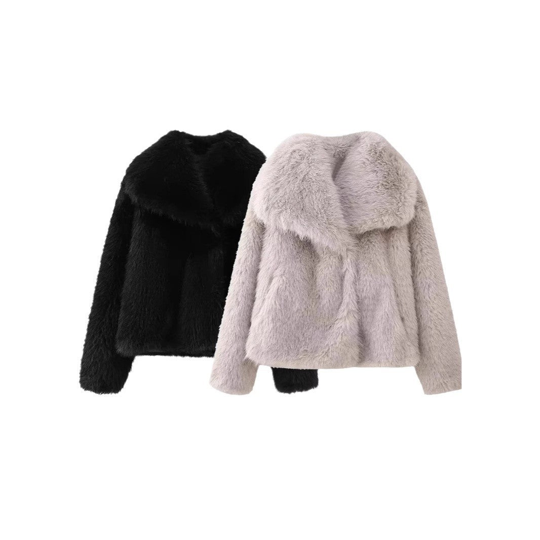 Collar Faux Coat