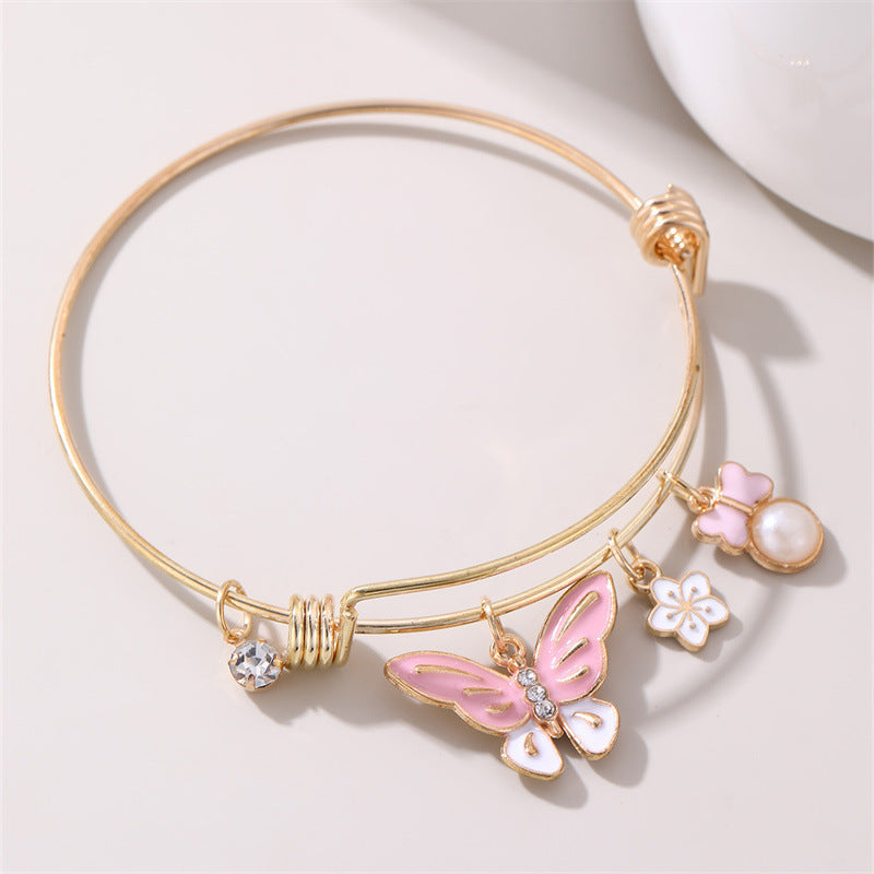 Oil Dripping Butterfly Bracelet