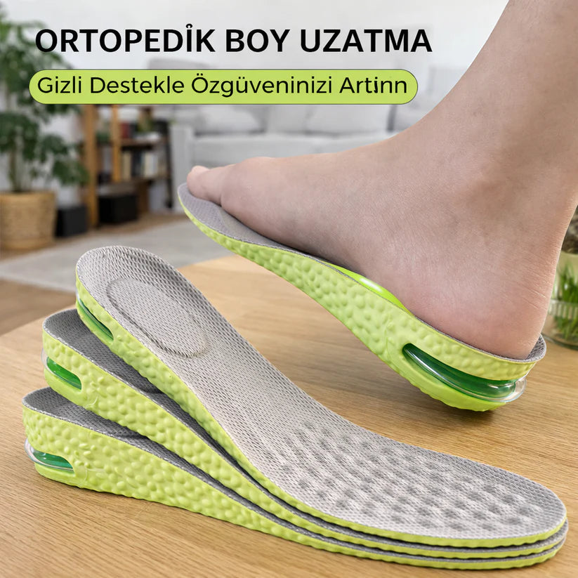 Ortopedik Tabanlık – Şok Emici, Ark ve Topuk Destekli Siyah Günlük Ayakkabı İçi Tabanlık