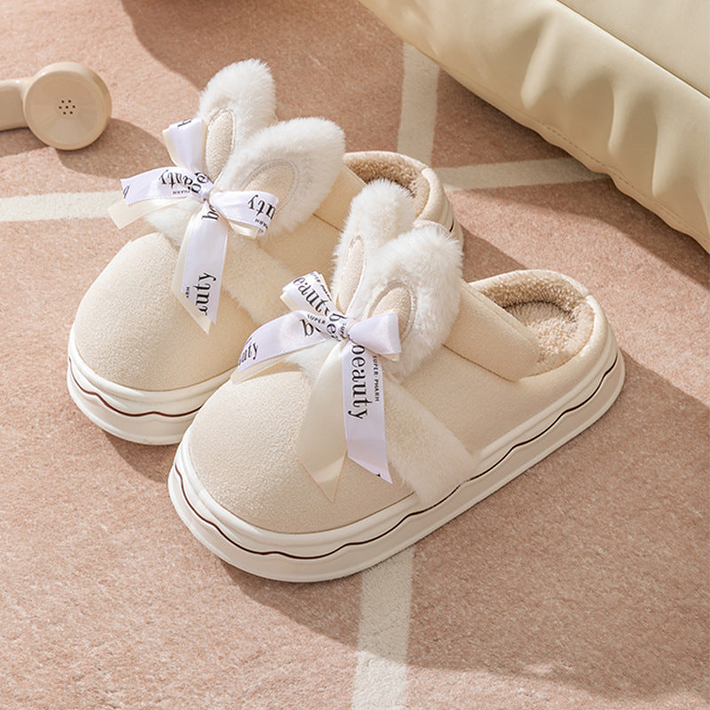 Bow Cotton Slippers