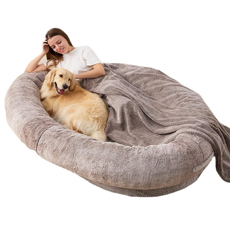 Human Short Plush Bed