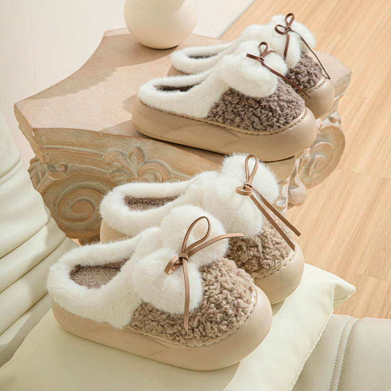 Bow Cotton Slippers