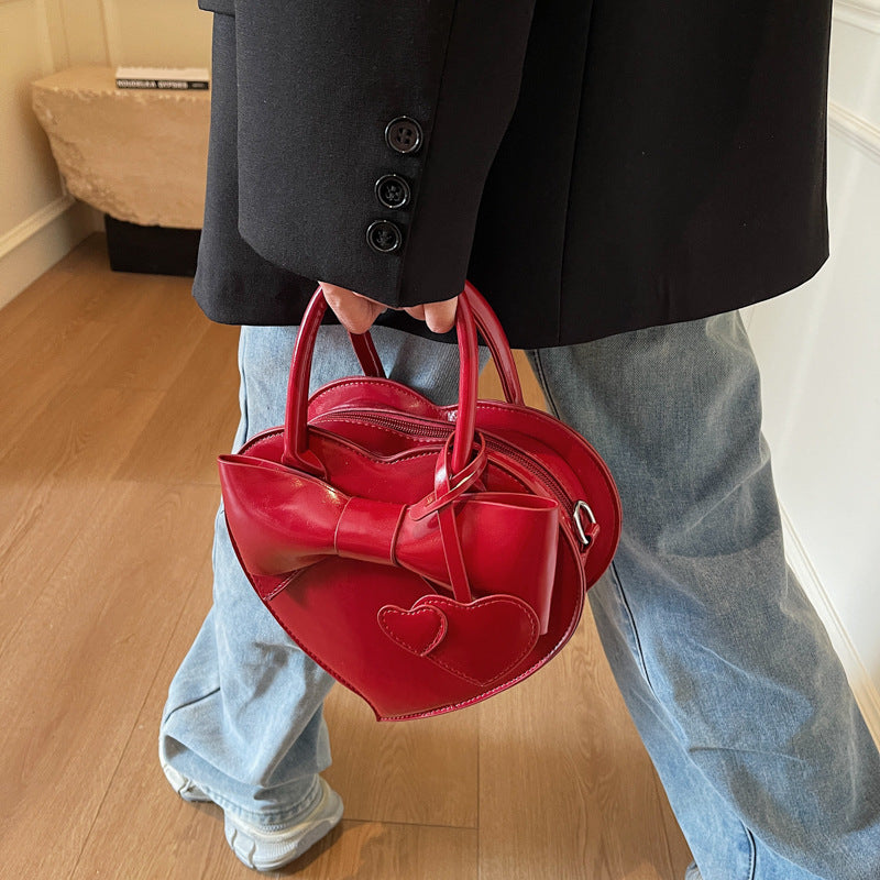 Bow Heart Portable Bag