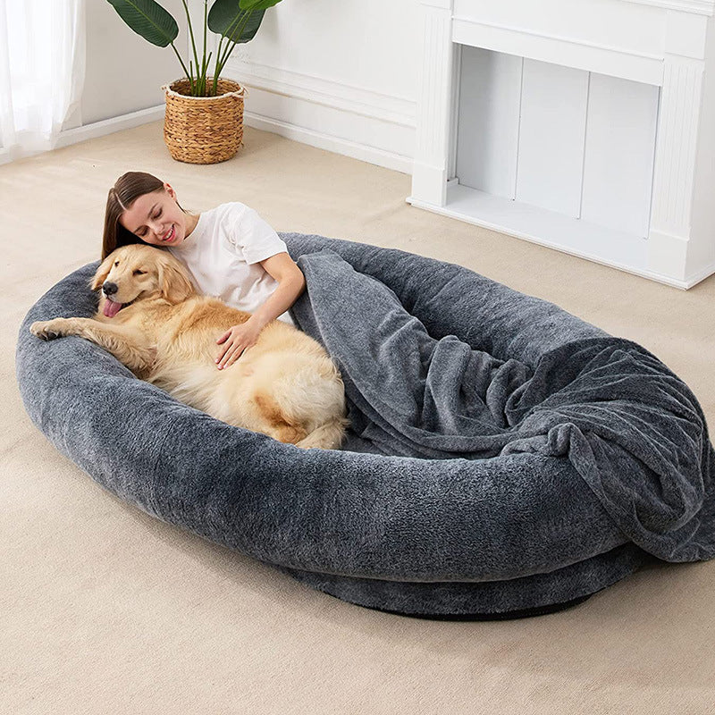 Human Short Plush Bed