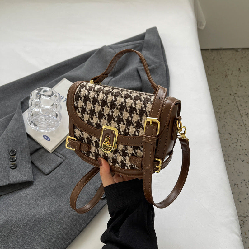 Houndstooth Shoulder Bag