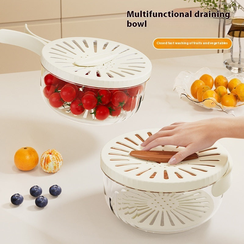 Fruit Drain Basket & Vegetable Washing Bowl