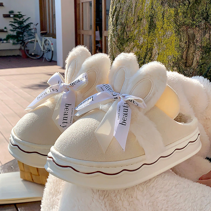 Bow Cotton Slippers