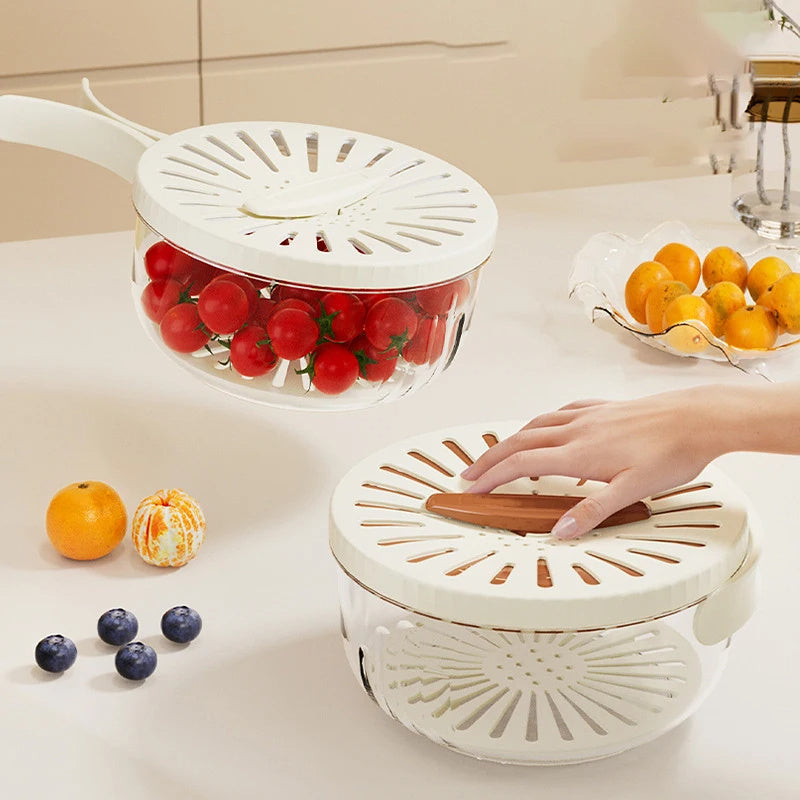 Fruit Drain Basket & Vegetable Washing Bowl