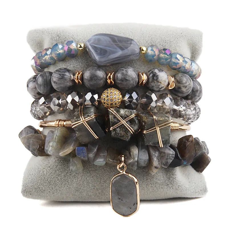 Natural Stone Mixed Gravel Bracelet