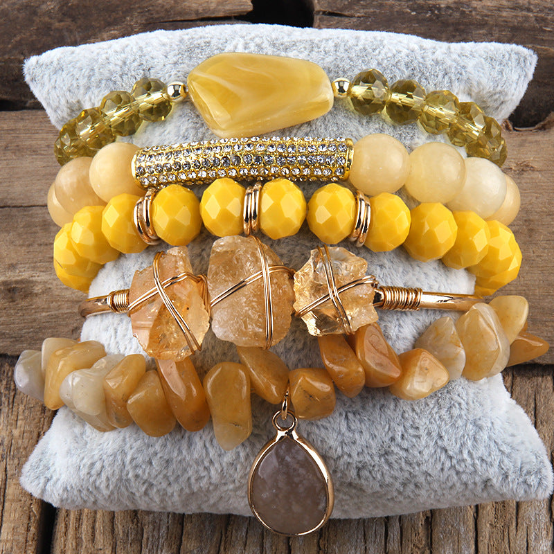 Natural Stone Mixed Gravel Bracelet