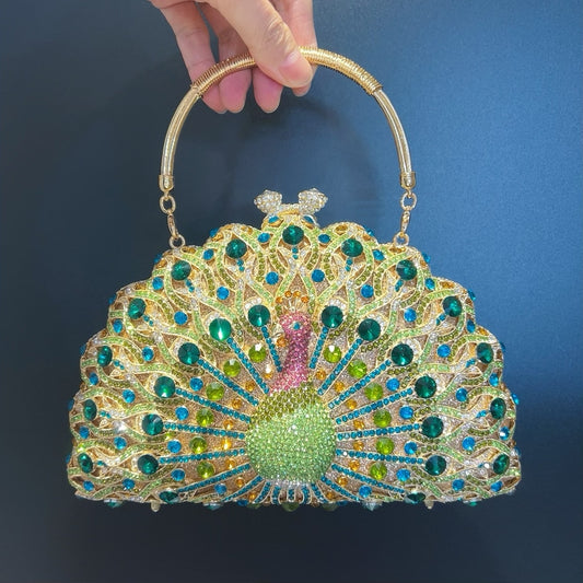 Diamond Luxury peacock bag