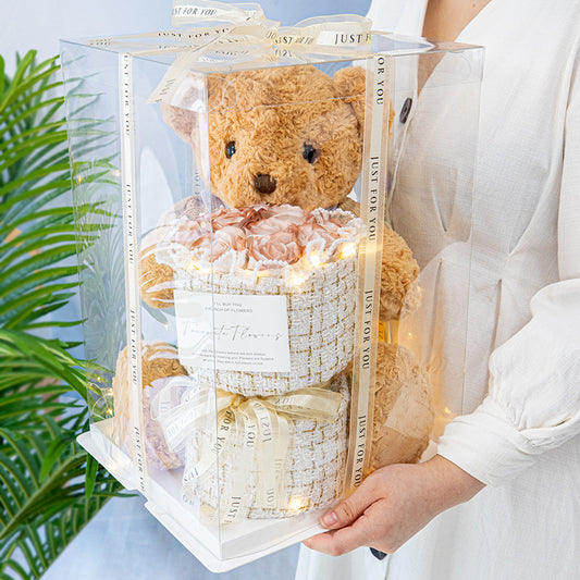 Bear Doll Eternal Rose Bouquet