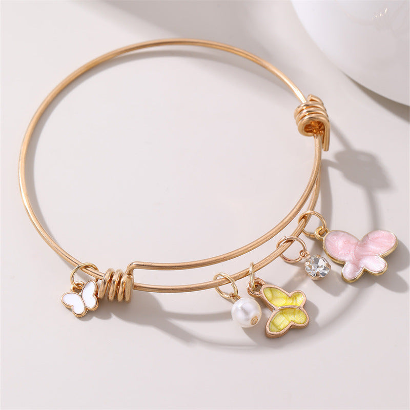 Oil Dripping Butterfly Bracelet