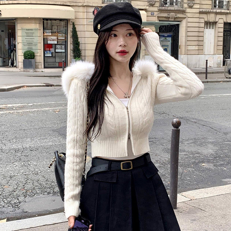 Hooded Korean Wool Top