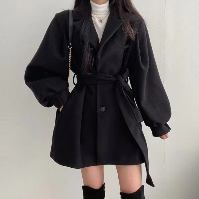 Hepburn Style Woolen Coat