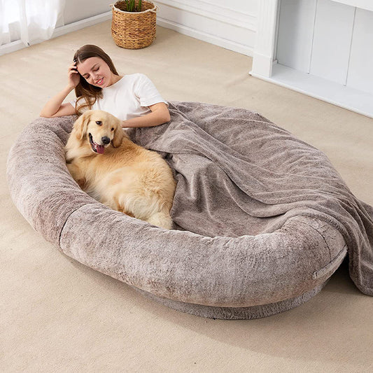 Human Short Plush Bed