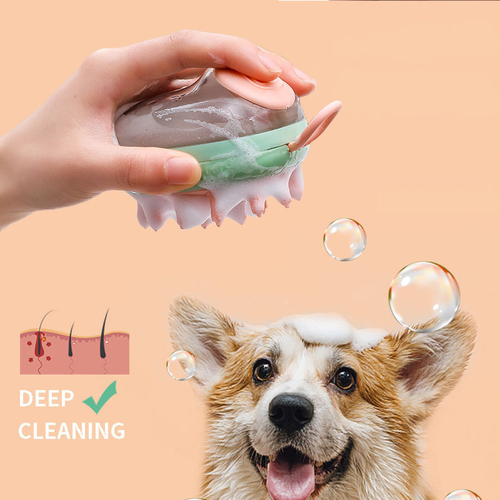 Pet washing brush